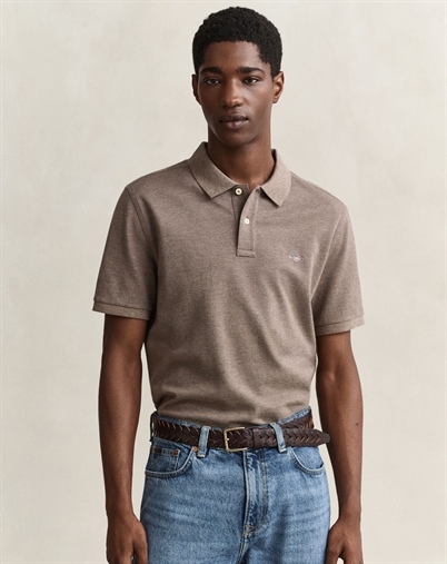Gant - Reg Shield Polo - Hazelnut Melange